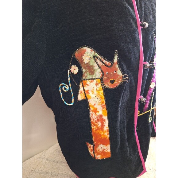 PURRIN ISLAND SPORTSWEAR Funny Cat Theme Blazer Jacket Women's XL Novelty Cat's - Picture 7 of 16